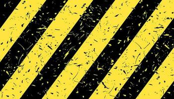 grunge giallo e nero diagonale strisce, avvertimento sfondo. vettore