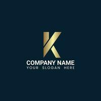 oro e lusso lettera K logo per gratuito vettore