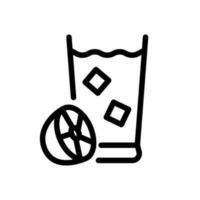 limonata nero bianca icona nel linea stile. icone per loghi, siti web, app, e Di Più vettore