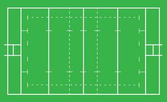 Rugby campo icona. Rugby campo con marcatura a partire dal superiore Visualizza. verde Rugby campo. piatto stile. vettore