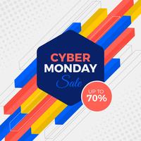 Banner di vendita di Cyber Monday vettore