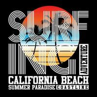 fare surf California vettore illustrazione design