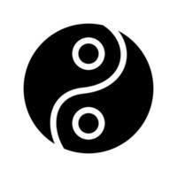 ying yang icona vettore simbolo design illustrazione