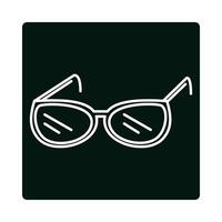 accessorio per occhiali fashion block e icona della linea vettore
