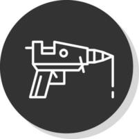 caldo colla pistola vettore icona design