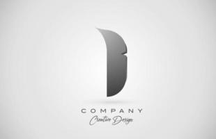 alfabeto lettera i logo icona in sfumatura nera. design creativo per affari e società vettore