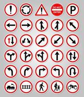 collezione di icone di segnali stradali