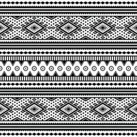 azteco e navajo tribale vettore illustrazione. senza soluzione di continuità etnico modello design Stampa per tessile. nero e bianca colori.