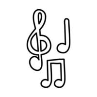 icona stile linea note musicali notes vettore