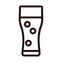 bicchiere di birra bevanda stile linea oktoberfest vettore