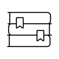 pila libri di testo icona stile linea scuola line vettore