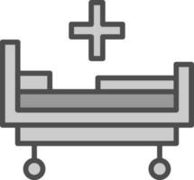 ospedale letto vettore icona design