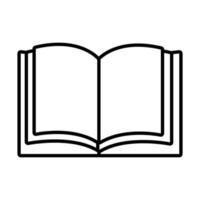 icona di stile linea aperta della scuola del libro vettore