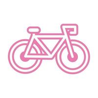 icona di stile della linea rosa della bicicletta vettore