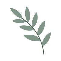 ramo con icona di stile piatto foglie vettore