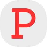 lettera p vettore icona design