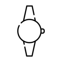 icona della linea di stile dell'orologio da polso vettore