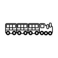 icona di stile della linea di attrazione della fiera meccanica del treno vettore