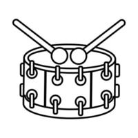 icona di stile di linea di strumento musicale a tamburo vettore