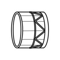 icona di stile di linea di strumento musicale a tamburo vettore