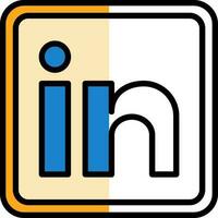 linkedin vettore icona design