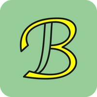 lettera B vettore icona design