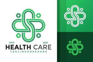 medico assistenza sanitaria logo design vettore simbolo icona illustrazione
