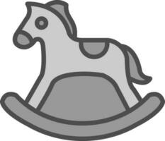 a dondolo cavallo vettore icona design