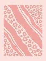 astratto estetico floreale manifesto con biologico forme. contemporaneo minimo parete arte arredamento. matisse vettore Stampa. rosa colori