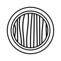 icona di stile silhouette decorazione cornice circolare vettore