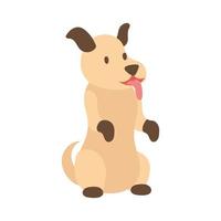 icona di stile di disegno della mano dell'animale domestico del cane carino vettore
