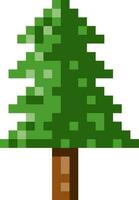 albero pixel vettore illustrazione