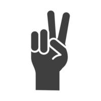 mano pace e amore gesto giornata dei diritti umani silhouette icona design vettore