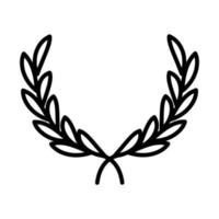 rami d'ulivo emblema della pace disegno dell'icona della linea del giorno dei diritti umani vettore