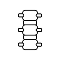 icona di stile della linea delle vertebre spinali vettore