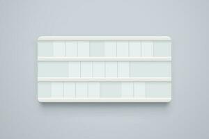 bianca colore realistico leggero scatola su grigio vettore