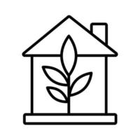 icona casa con foglie vettore