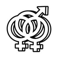 icona del simbolo dell'orientamento sessuale vettore