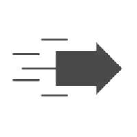 disegno dell'icona della siluetta del movimento della freccia di velocità vettore