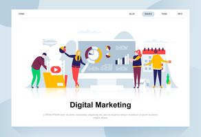 Digital marketing moderno concetto di design piatto vettore