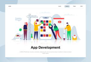Concetto di design piatto moderno sviluppo app vettore