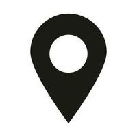 applicazione mobile puntatore di navigazione gps menu pulsante web icona stile silhouette digitale vettore