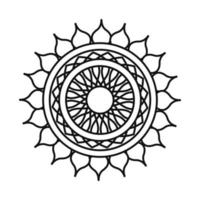 mandala ornamento decorativo icona stile linea etnica orientale vettore