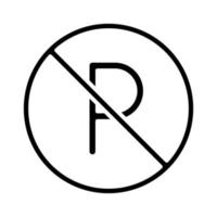 segno proibito parcheggio trasporto silhouette stile icona design vettore