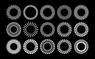 collezione di astratto di base forma cerchio confine logo. moderno linea cerchio francobollo. vettore