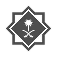 Arabia Saudita festa nazionale bandiera ornamento nazione design silhouette stile icona vettore