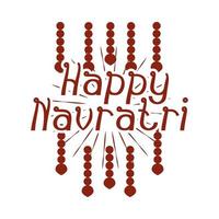 felice celebrazione navratri decorazione culturale indiano silhouette stile icona vettore