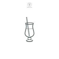 limonata bicchiere icona simbolo vettore illustrazione isolato su bianca sfondo