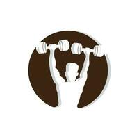 Palestra logo, fitness Salute vettore, muscolo allenarsi silhouette disegno, fitness club vettore