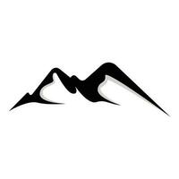 montagna logo, natura paesaggio Visualizza disegno, scalatori e avventura, modello illustrazione vettore